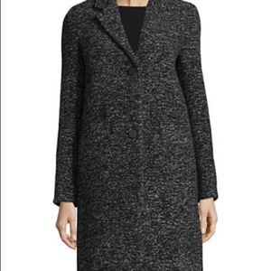 Marc New York Woven Reefer Coat-BLACK/WHITE-4